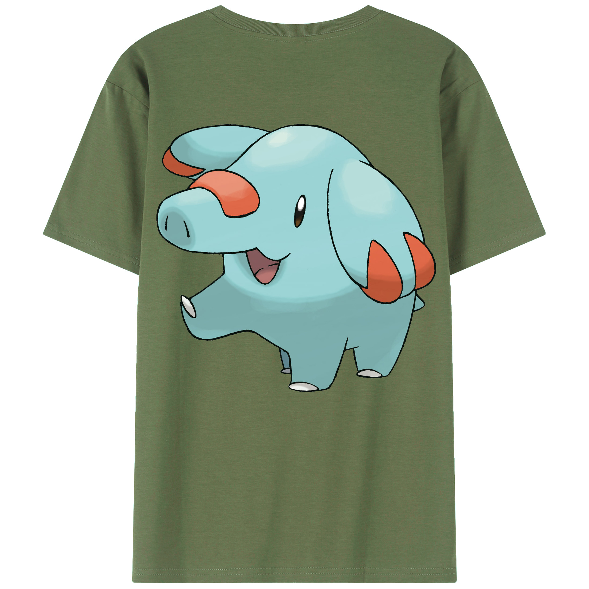 （画像用） ポケットモンスター Pokémon 綿100％ メンズ半袖Tシャツ（バックプリント） 通気性